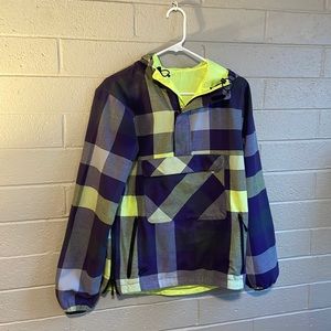 Nike vintage reversible hooded flannel lined windbreaker size XS